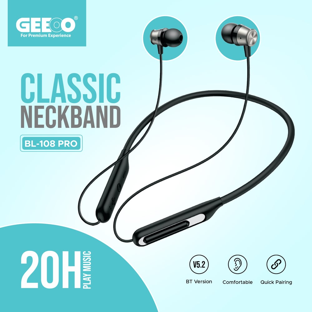 Geeoo BL-108 Pro Neckband In-Ear Earphone