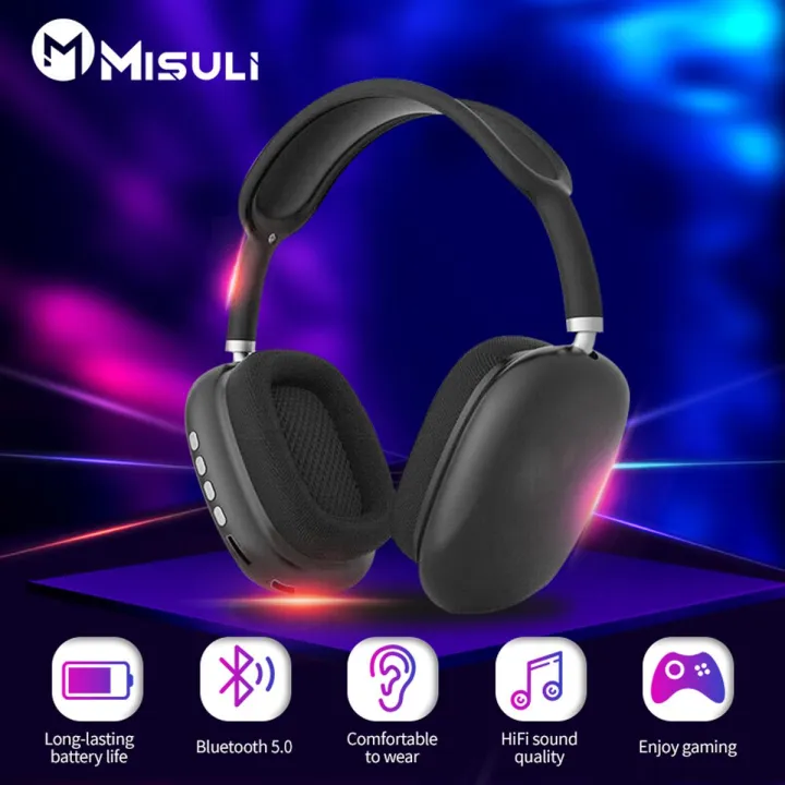 P9 Wireless Bluetooth Headphones With Mic Noise Cancelling Headsets Stereo Sound Earphones Sports Gaming Headphones Supports TF