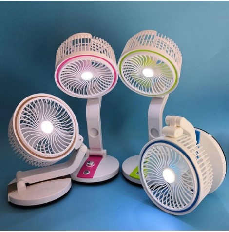 L R RECHARGEABLE & FOLDABLE FAN WITH LIGHT