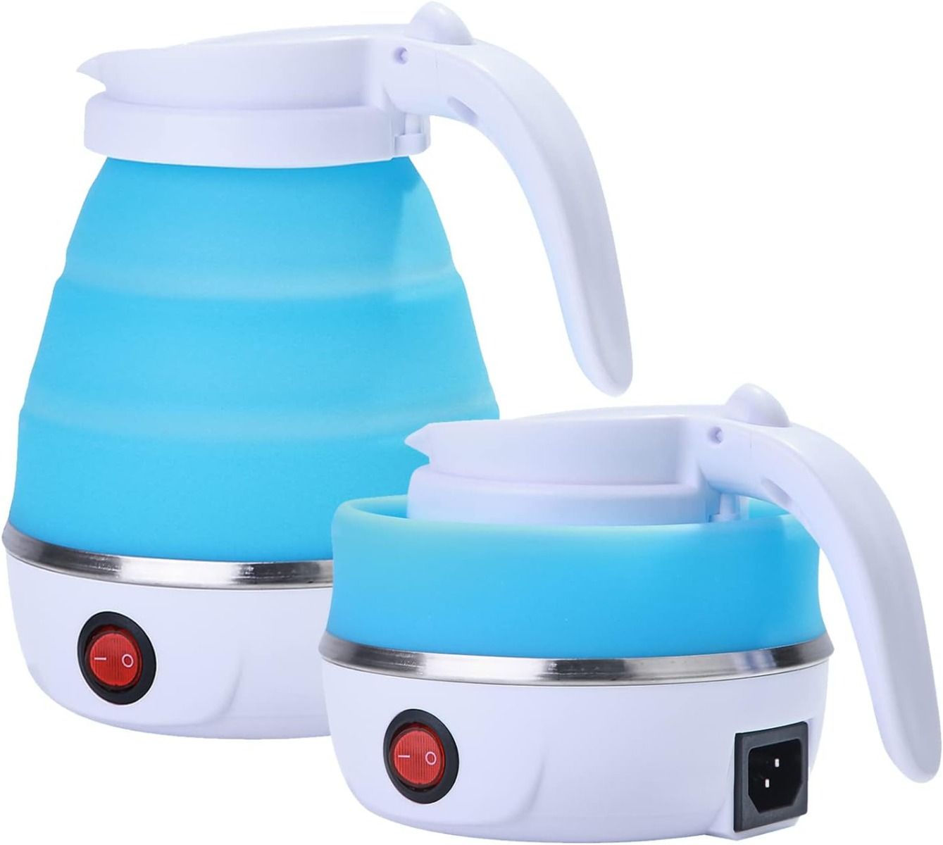 Travelling Folding Kettle Electric Silicone Foldable Water Kettles Compression Leak Proof Portable Mini Kettle